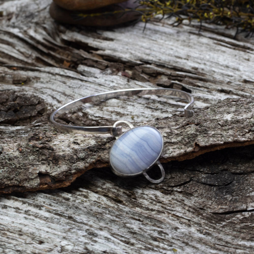 Blue Lace Agate Tension Bracelet