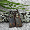 Copper & Blue Rectangular Enamel Earrings