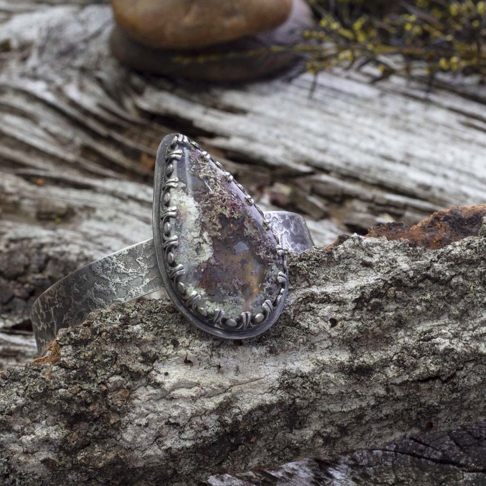 Dendritic Moss Agate Cuff