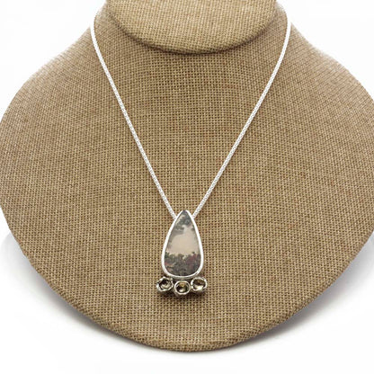 Dendritic Agate Sterling Silver Necklace – Woodland Window