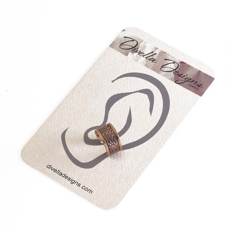 Moon Phases Ear Cuff on card