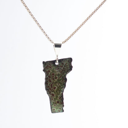 Vermont State Pendant on sterling silver chain (not included)