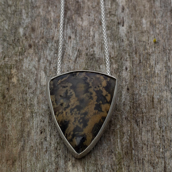 Graveyard Point Plume Agate Necklace