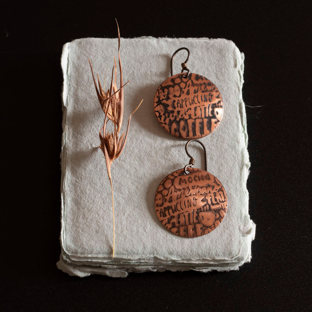 coffee earrings