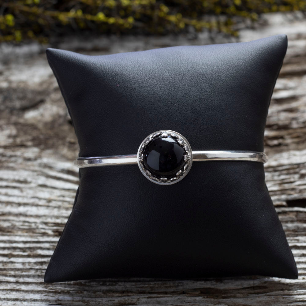 Black Onyx & Silver Cuff