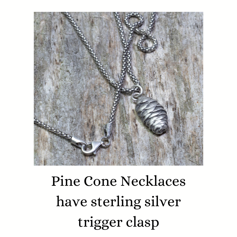 Silver Pine Cone Necklace