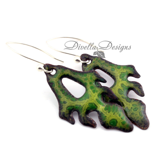 Green Nature inspired earrings
