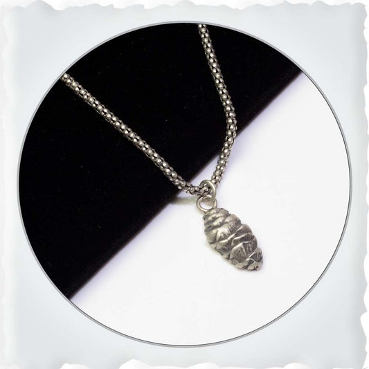 Silver Pine Cone Necklace