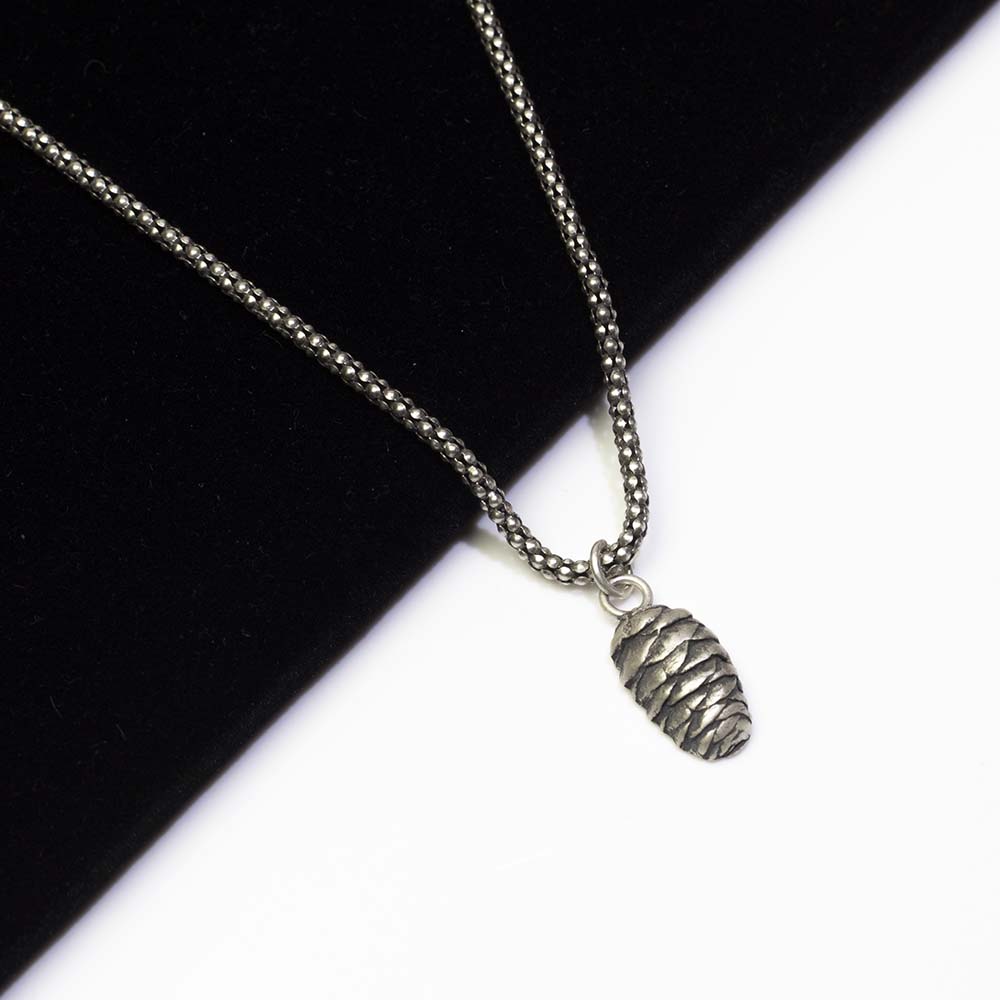 Silver Pine Cone Necklace