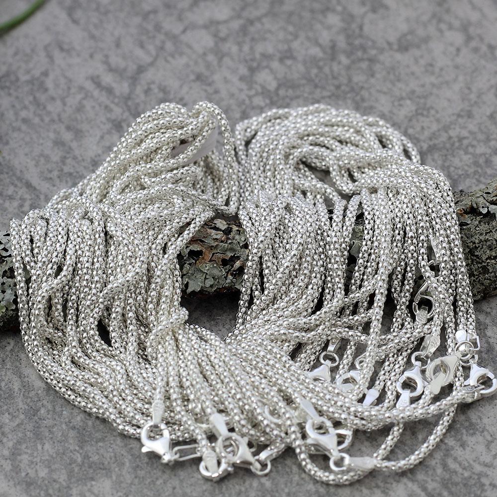 Sterling Silver Popcorn Chain-20"