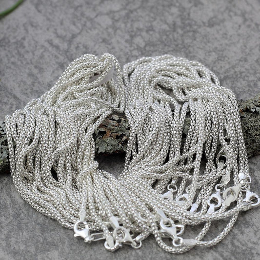 Sterling Silver Popcorn Chain-20"