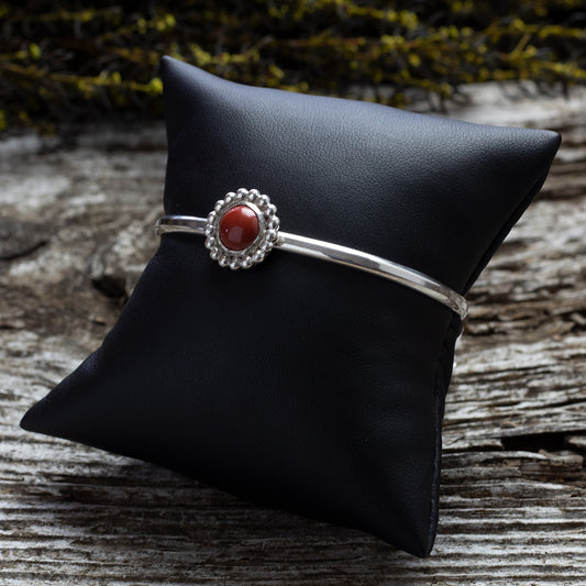 Red Jasper & Silver Cuff