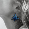 Blue Splash Enamel Earrings